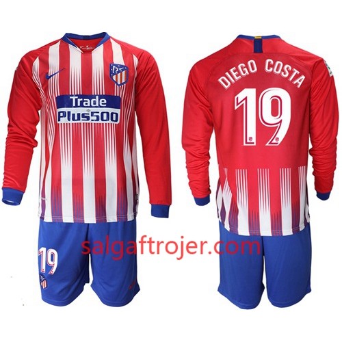 Atlético Madrid Fodboldtrøjer Diego Costa 19 Børn Hjemmebanesæt 2018/19 Langærmet Atlético Madrid Fodboldtrøjer Diego Costa 19 Børn Hjemmebanesæt 2018/19 Langærmet